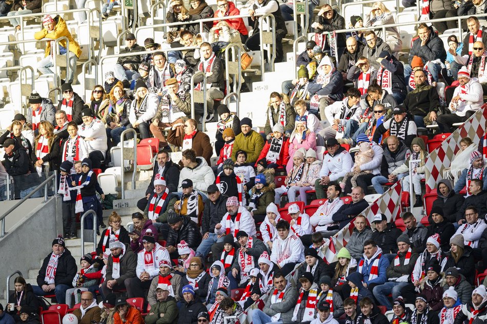 Kibice na meczu ŁKS Łódź - Ruch Chorzów