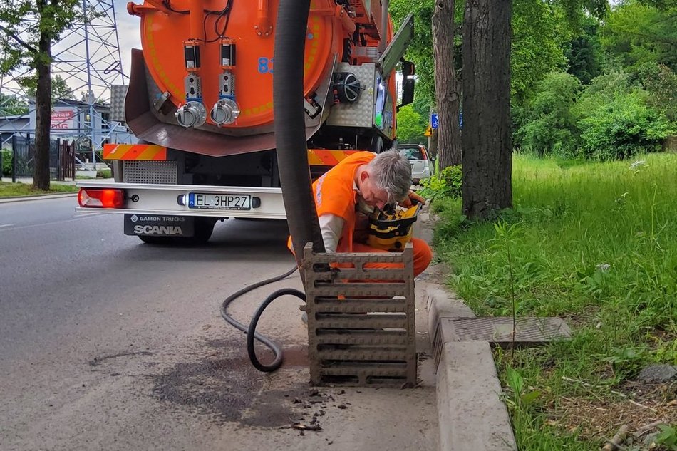 ZWIK Łódź zapobiega rozlewiskom na ulicach po burzach