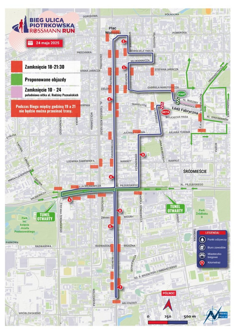 Bieg Ulicą Piotrkowską Rossmann Run 2025 w pigułce