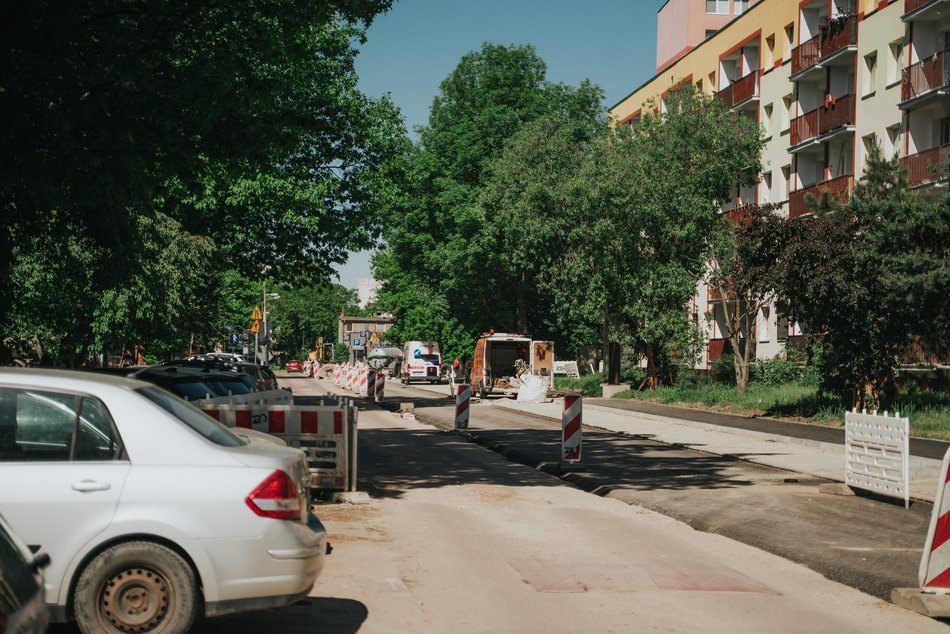 Łódź. Remont ul. Szklanej w Łodzi