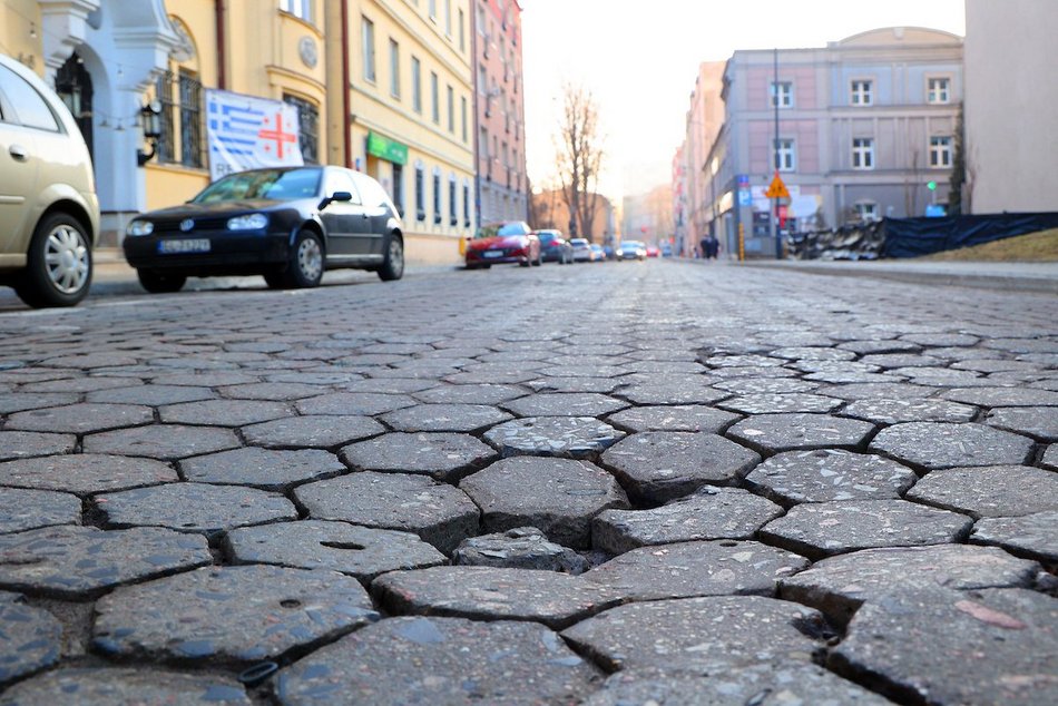 Łódź. Ulica Wigury przed remontem