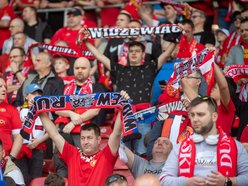 Kibice na meczu Widzew Łódź - Piast Gliwice