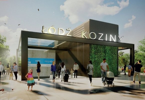 Tunel pod Łodzią – stacja Łódź Koziny, mat. PKP PLK