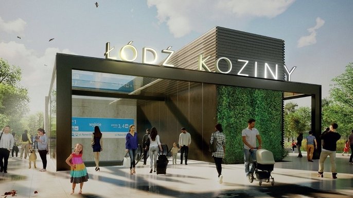 Tunel pod Łodzią – stacja Łódź Koziny, mat. PKP PLK