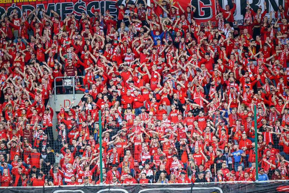 Łódź. Kibice na meczu Widzew Łódź z Motorem Lublin. Odszukaj się w galerii