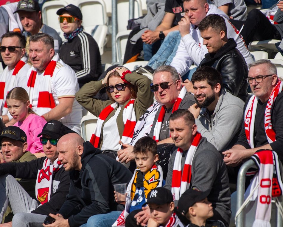 Kibice podczas meczu ŁKS Łódź - Puszcza Niepołomice