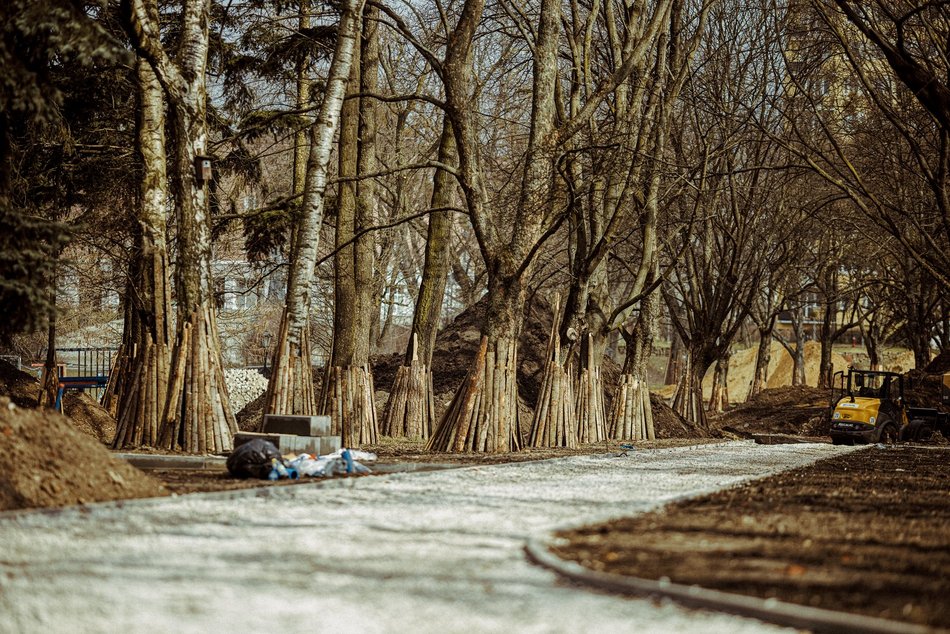 Park Staromiejski w Łodzi w przebudowie