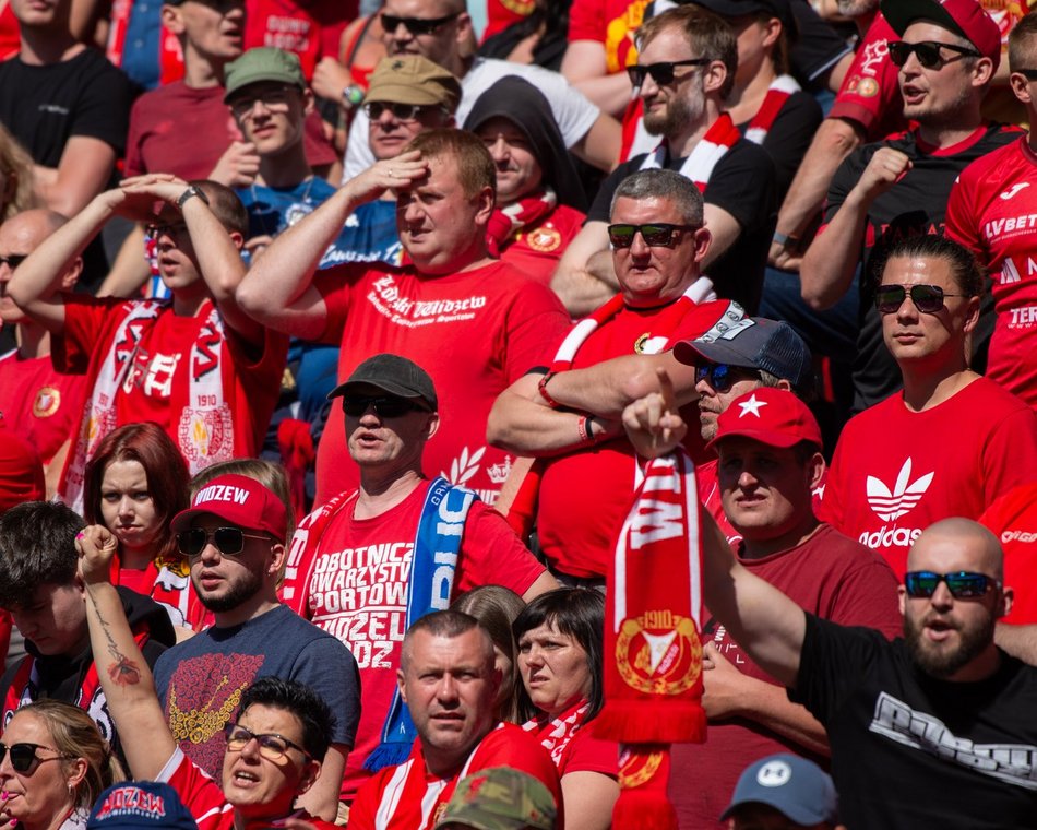 Kibice na meczu Widzew Łódź - Zagłębie Lubin