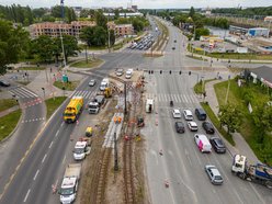 Remont torowiska na skrzyżowaniu al. Włókniarzy i ul. Legionów