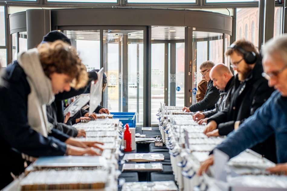 Łódź. Giełda winyli w Manufakturze