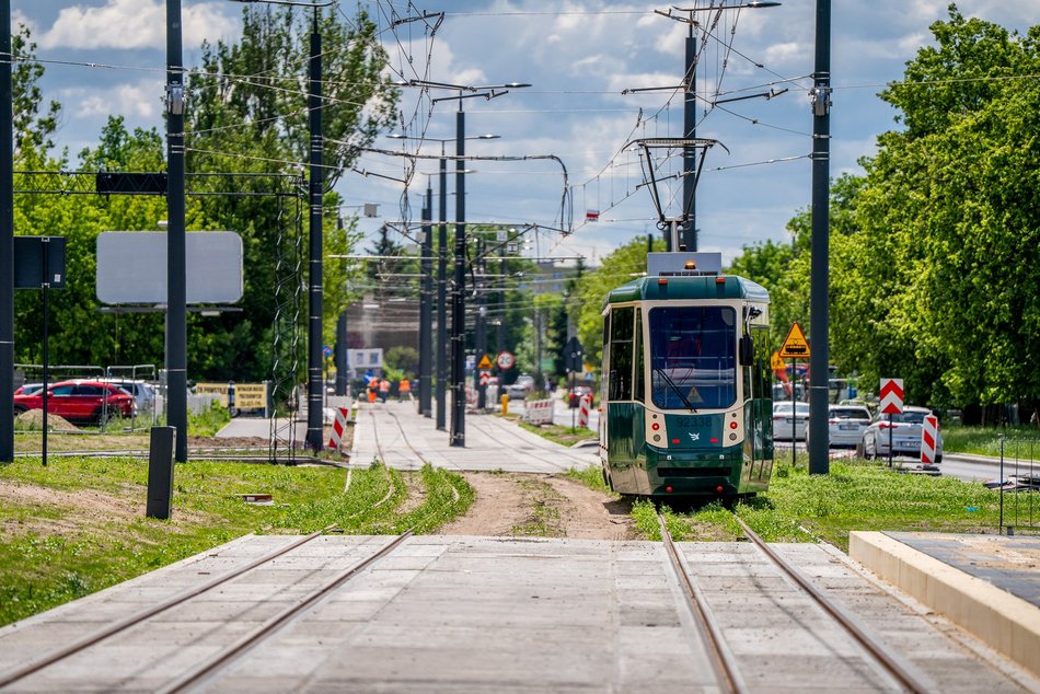 Tramwaj testowy MPK Łódź na Śmigłego-Rydza