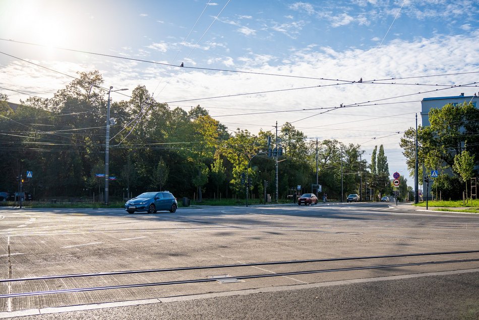 Skrzyżowanie Przybyszewskiego z Kilińskiego otwarte