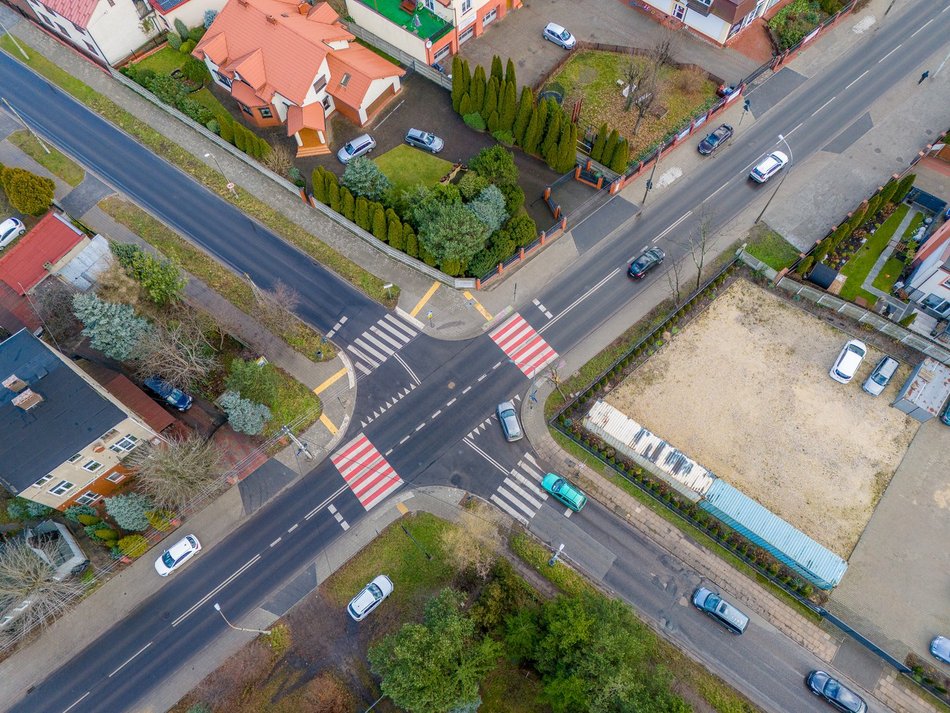 Ulica Śląska z lotu ptaka