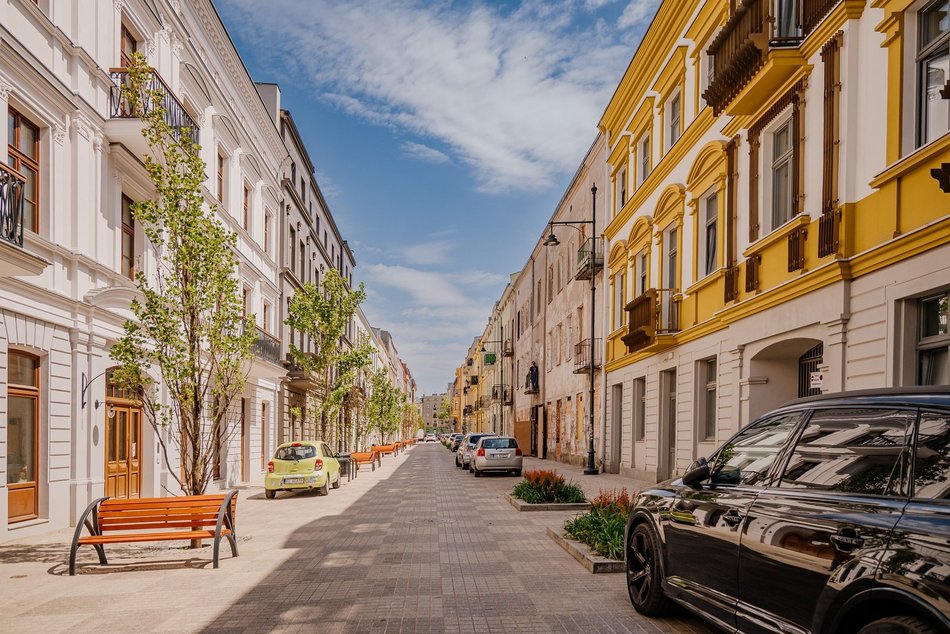 Łódź. Ulica Włókiennicza w Łodzi