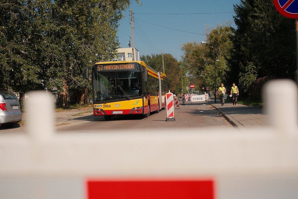 Łódź. Remont Marysińskiej