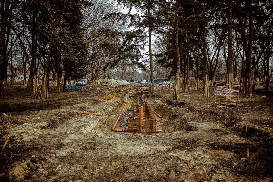 Park Staromiejski w Łodzi w przebudowie