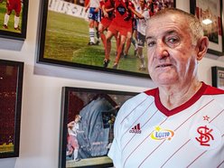 Łódź. Piłkarz Marek Dziuba