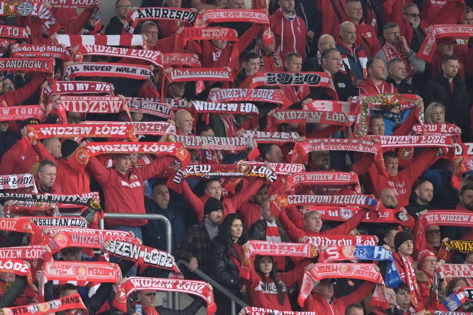 Łódź. Kibice na meczu Widzew Łódź - Bruk-Bet Termalica Nieciecza. Byłeś/aś? Znajdź się w galerii!