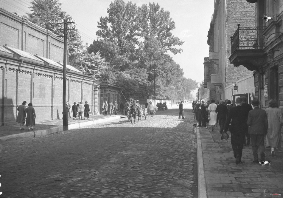 Łódź. Ulica Wólczańska w Łodzi - rok 1937