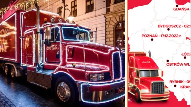 Świąteczne ciężarówki Coca-Coli ruszają w trasę! Kiedy przyjadą do Łodzi? [MAPA]
