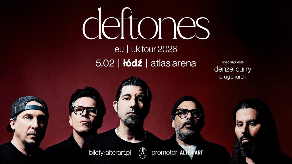 Łódź. Deftones w Atlas Arenie w Łodzi! Początek przyszłego roku będzie gorący