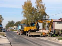 widok na roboty drogowe na ulicy Aleksandrowskiej