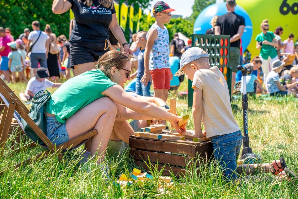 Festiwal dmuchańców w parku Podolskim w Łodzi