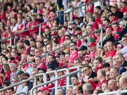 Kibice na meczu Widzewa Łódź