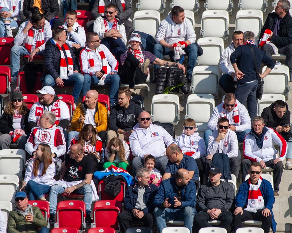 Kibice podczas meczu ŁKS Łódź - Puszcza Niepołomice