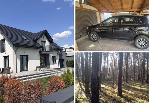 Łódź. Dom, auto i las