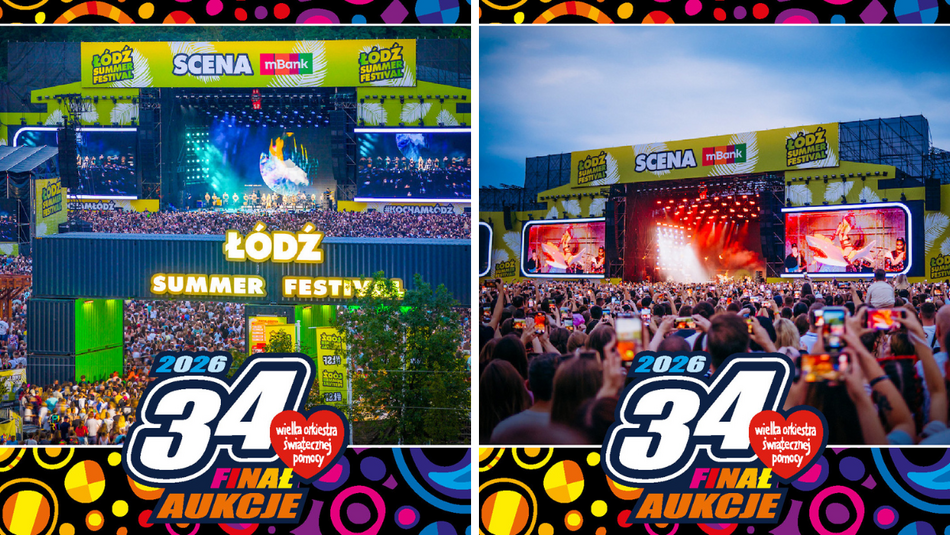 Łódź. WOŚP 2026 w Łodzi. Wylicytuj bilet VIP na Łódź Summer Festival 2026, przelot nad Łodzią i więcej