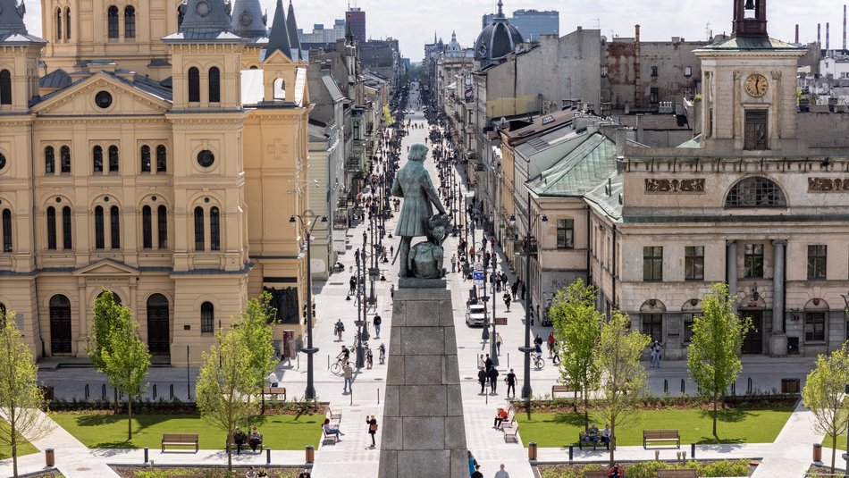 Zielony plac Wolności zachwyca łodzian