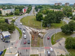 Remonty torowisk na rondzie Lotników Lwowskich i Żabieńcu