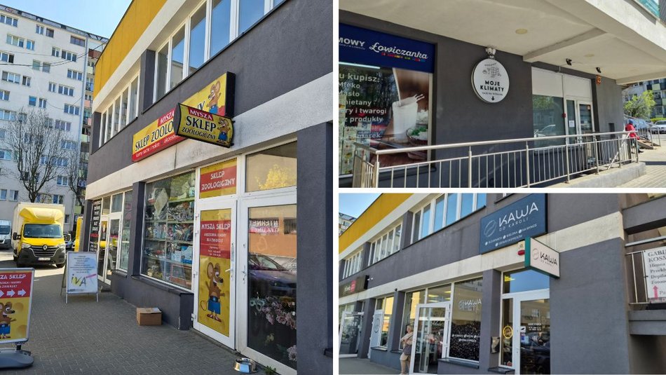 Łódź. Pionier na Dąbrowie. Sklep z kawą, zielarnia, zoologiczny, sale na imprezy