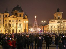 Zapalenie choinki w Łodzi