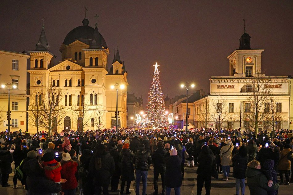 Zapalenie choinki w Łodzi