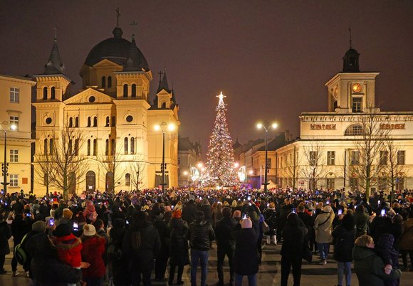 Zapalenie choinki w Łodzi