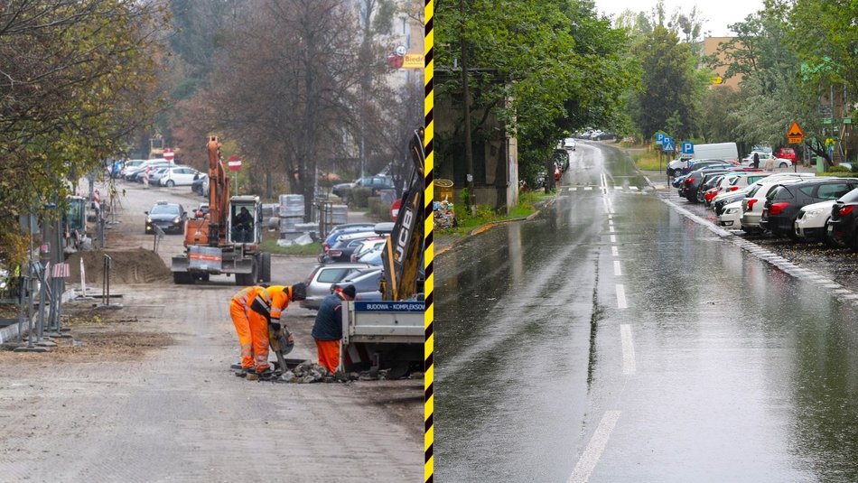 Łódź. Remonty dróg na Dąbrowie w Łodzi zmieniły osiedle. Nowe jezdnie, chodniki, parkingi i zieleń