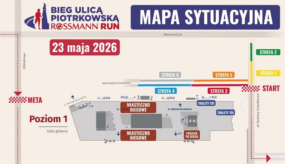 Rossmann Run 2026. Bieg Ulicą Piotrkowską, trasa, mapa, zmiany w ruchu i MPK Łódź