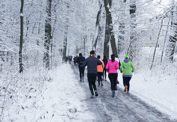 Łódź. Świąteczny bieg w parku Baden-Powella