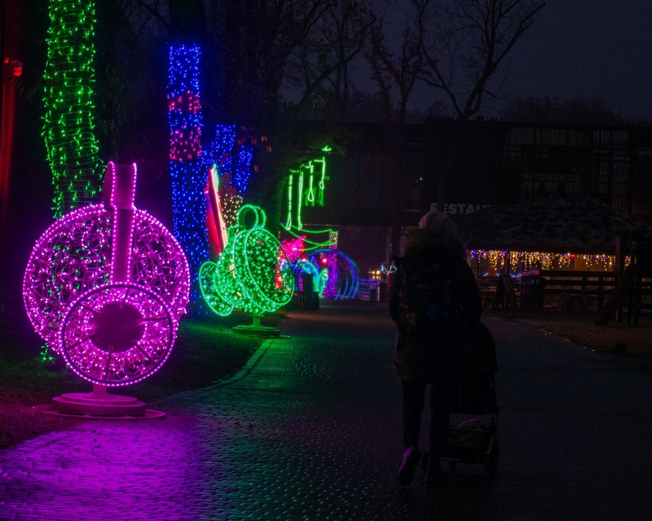 Park Miliona Świateł w Łodzi dzień przed otwarciem