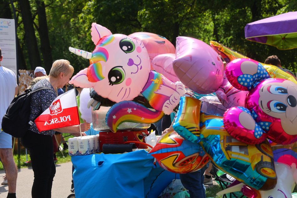 Łódź. Piknik na Młynku w Łodzi. Dmuchańce, alpaki, gigantyczne kręgle i rowery wodne