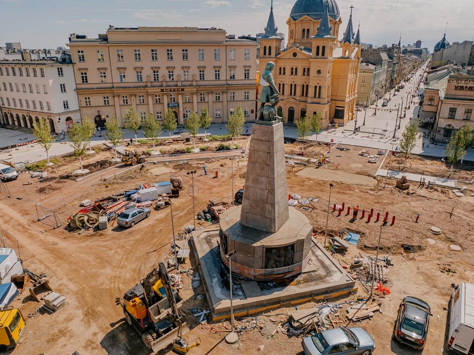 Plac Wolności w remoncie