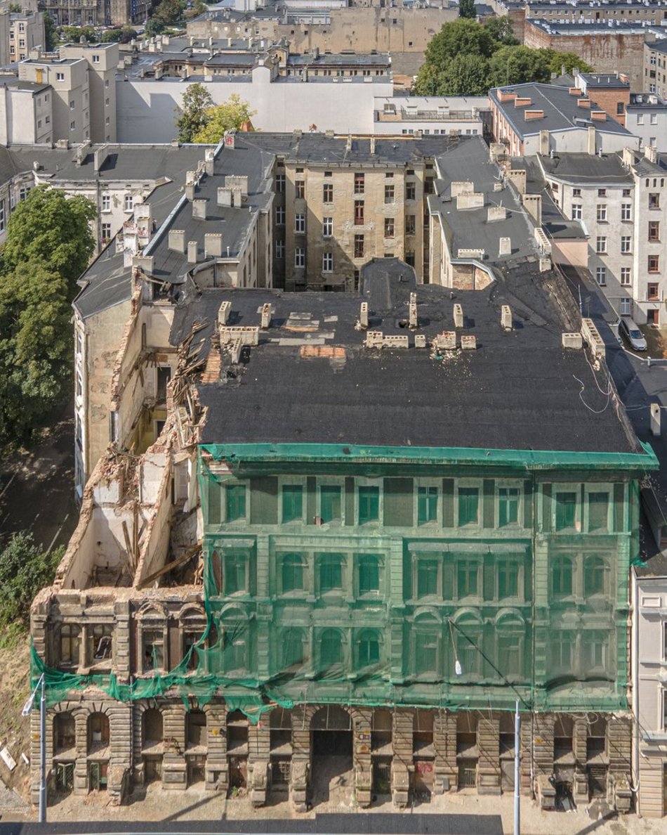 Zawalona kamienica przy Kilińskiego 49