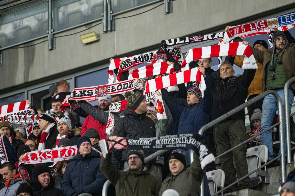 Kibice na meczu ŁKS Łódź - Ruch Chorzów