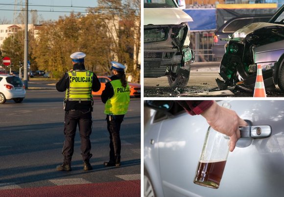 Łódź. Rok 2025 na drogach w Łódzkiem. Wzrost liczby kolizji i pijanych kierowców