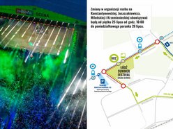 Łódź Summer Festival 2025. Zmiany w ruchu i objazdy w centrum i na Retkini