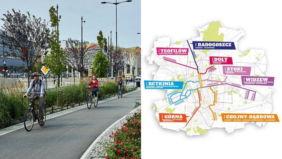 Rowerem do centrum Łodzi