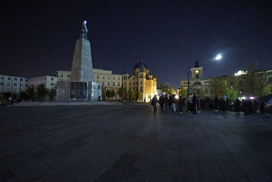 Projekcja na placu Wolności