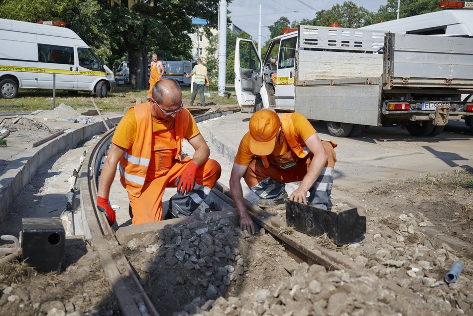 Remont torowiska przy Rzgowskiej jeszcze w sierpniu